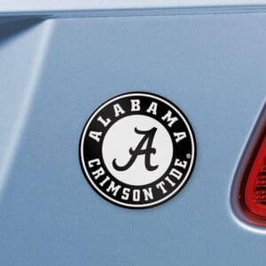 Alabama Crimson Tide 3D Chrome Metal Emblem - Round Logo