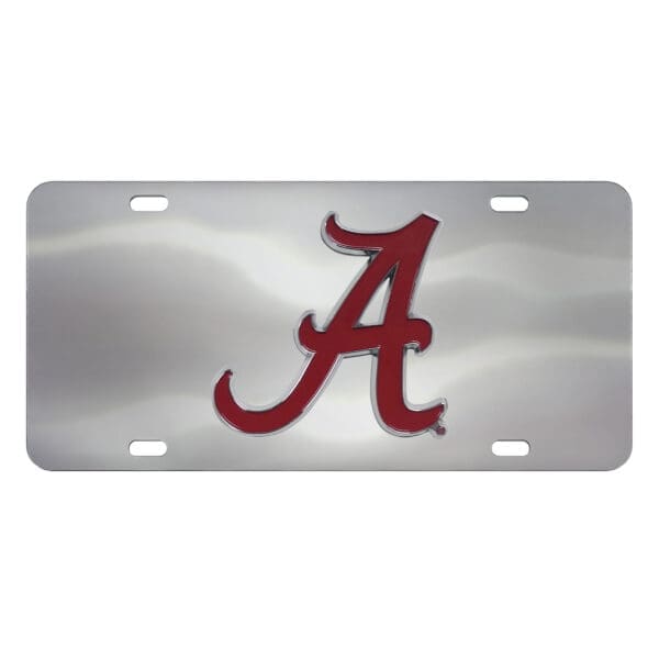 Alabama Crimson Tide 3D Stainless Steel License Plate 1