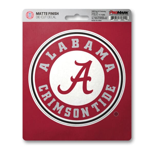 Alabama Crimson Tide Matte Decal Sticker 1