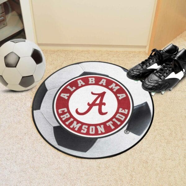 Alabama Crimson Tide Soccer Ball Rug