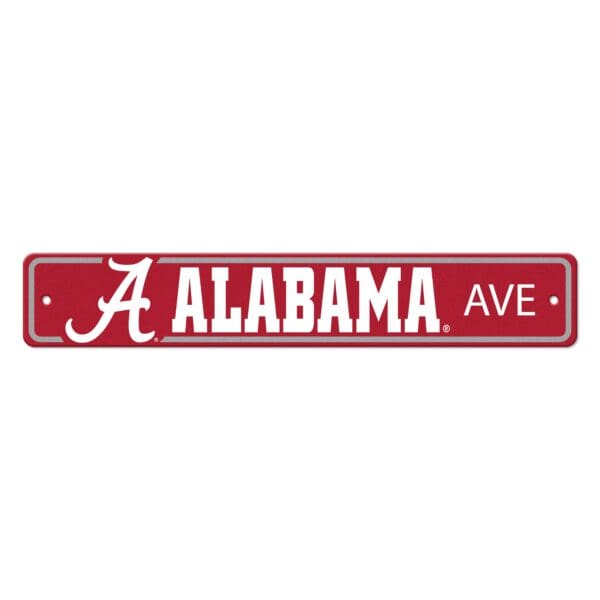 Alabama Crimson Tide Team Color Street Sign Decor 4in. X 24in. Lightweight 1 scaled