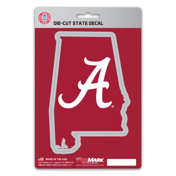 Alabama Crimson Tide Team State Shape Decal Sticker 1