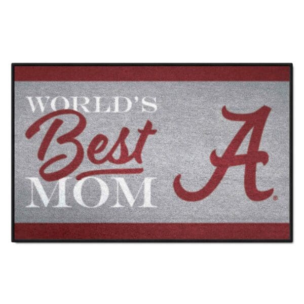 Alabama Crimson Tide Worlds Best Mom Starter Mat Accent Rug 19in. x 30in 1 scaled