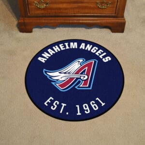 Anaheim Angels Roundel Rug - 27in. Diameter 1997 Retro Logo