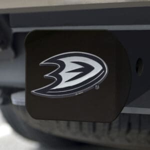 Anaheim Ducks Black Metal Hitch Cover with Metal Chrome 3D Emblem-21004