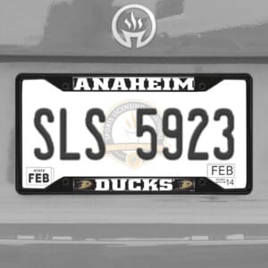 Anaheim Ducks Metal License Plate Frame Black Finish-31377