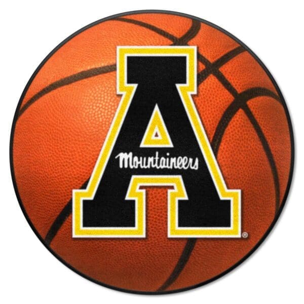 Appalachian State Mountaineers Basketball Rug 27in. Diameter 1 scaled