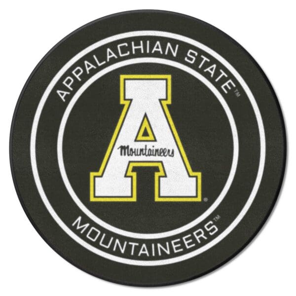 Appalachian State Mountaineers Hockey Puck Rug 27in. Diameter 1 scaled