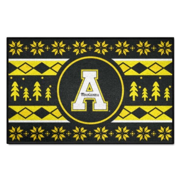 Appalachian State Mountaineers Holiday Sweater Starter Mat Accent Rug 19in. x 30in 1 scaled
