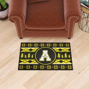Appalachian State Mountaineers Holiday Sweater Starter Mat Accent Rug - 19in. x 30in.