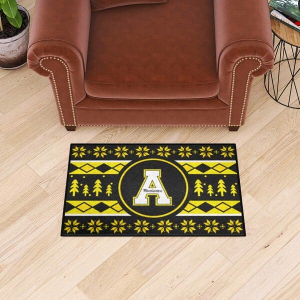 Appalachian State Mountaineers Holiday Sweater Starter Mat Accent Rug - 19in. x 30in.