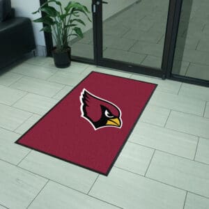 Arizona Cardinals 3X5 High-Traffic Mat with Durable Rubber Backing - Portrait Orientation