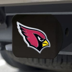 Arizona Cardinals Black Metal Hitch Cover - 3D Color Emblem