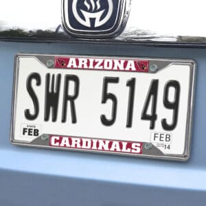 Arizona Cardinals Chrome Metal License Plate Frame