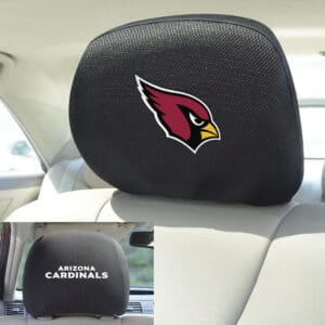 Arizona Cardinals Embroidered Head Rest Cover Set - 2 Pieces