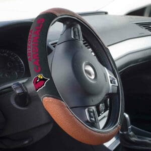 Arizona Cardinals Football Grip Steering Wheel Cover 15" Diameter