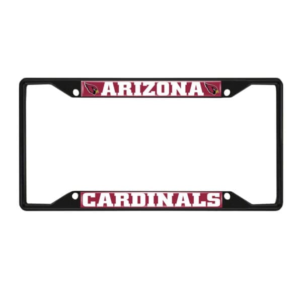 Arizona Cardinals Metal License Plate Frame Black Finish 1