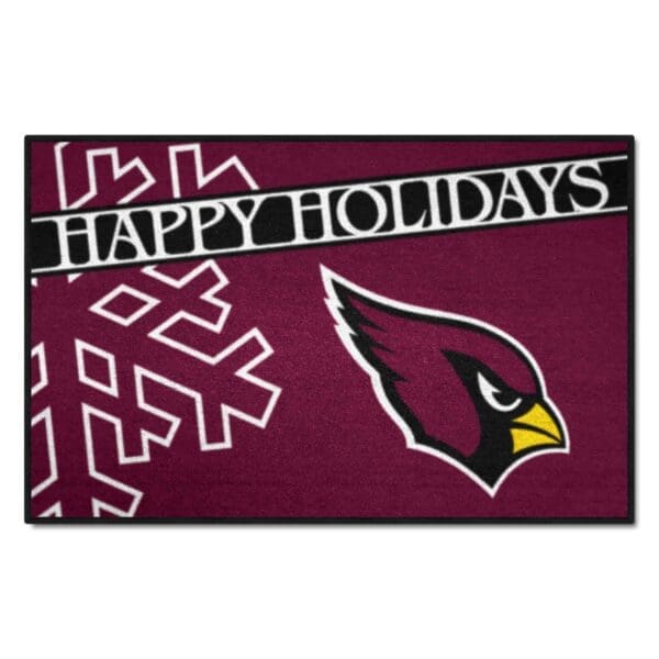 Arizona Cardinals Starter Mat Accent Rug 19in. x 30in. Happy Holidays Starter Mat 1 scaled