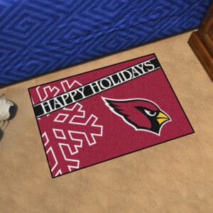 Arizona Cardinals Starter Mat Accent Rug - 19in. x 30in. Happy Holidays Starter Mat