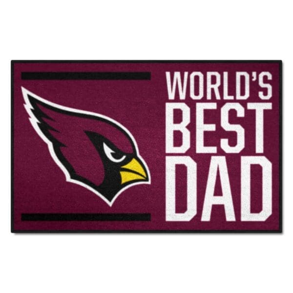 Arizona Cardinals Starter Mat Accent Rug 19in. x 30in. Worlds Best Dad Starter Mat 1 scaled