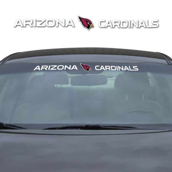Arizona Cardinals Sun Stripe Windshield Decal 3.25 in. x 34 in 1
