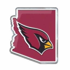 Arizona Cardinals Team State Aluminum Embossed Emblem