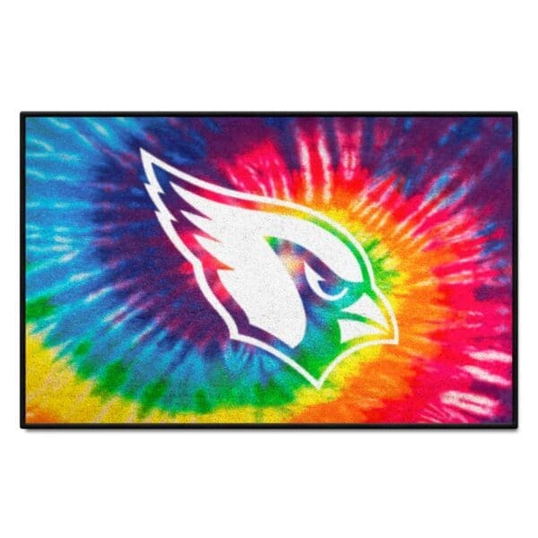 Arizona Cardinals Tie Dye Starter Mat Accent Rug 19in. x 30in 1 scaled