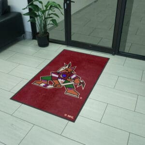 Arizona Coyotes 3X5 High-Traffic Mat with Durable Rubber Backing - Portrait Orientation-12874