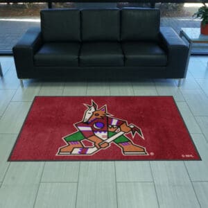 Arizona Coyotes 4X6 High-Traffic Mat with Durable Rubber Backing - Landscape Orientation-12875