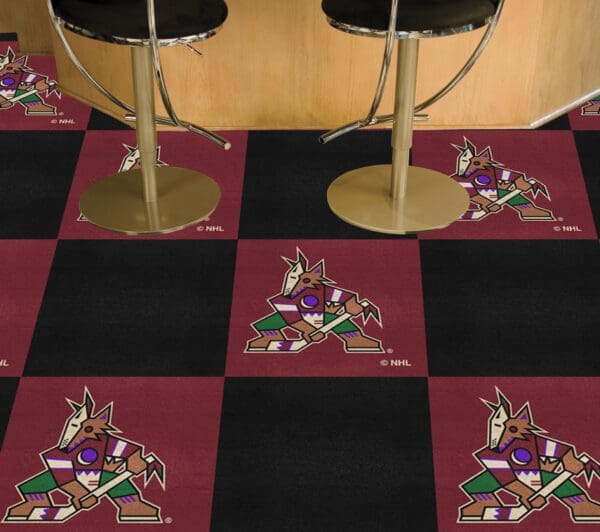 Arizona Coyotes Team Carpet Tiles - 45 Sq Ft.-10679