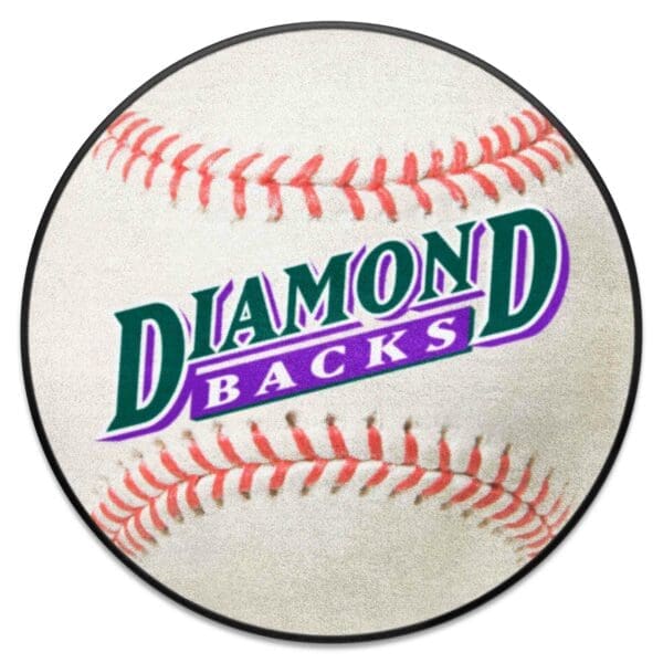 Arizona Diamondbacks Baseball Rug 27in. Diameter 1998 Retro Logo 1 scaled