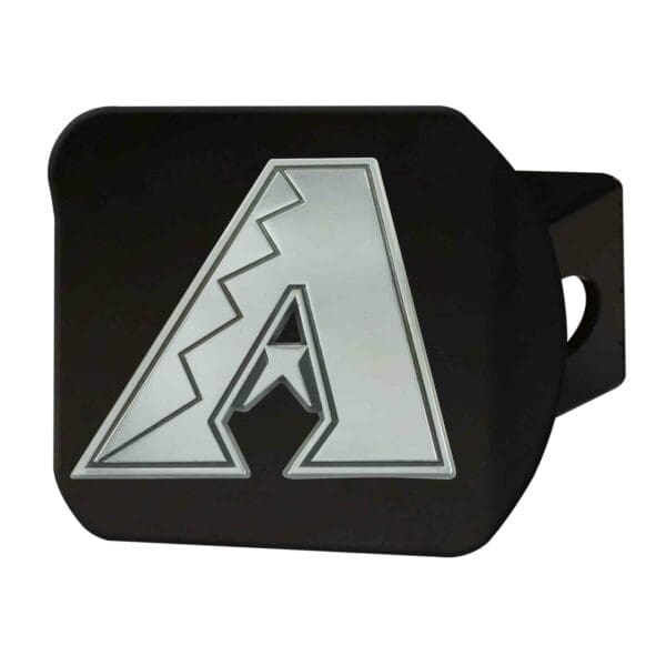 Arizona Diamondbacks Black Metal Hitch Cover with Metal Chrome 3D Emblem 1