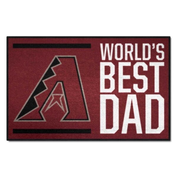 Arizona Diamondbacks Starter Mat Accent Rug 19in. x 30in. Worlds Best Dad Starter Mat 1 scaled