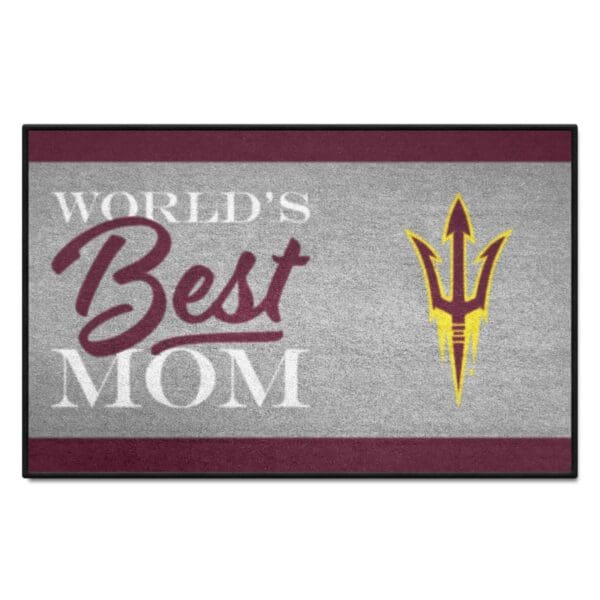 Arizona State Sun Devils Worlds Best Mom Starter Mat Accent Rug 19in. x 30in 1 scaled