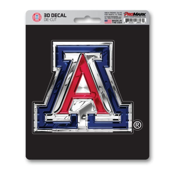 Arizona Wildcats 3D Decal Sticker 1