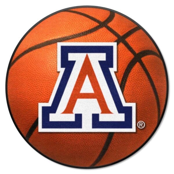 Arizona Wildcats Basketball Rug 27in. Diameter 1 scaled
