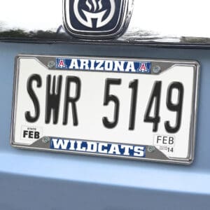 Arizona Wildcats Chrome Metal License Plate Frame