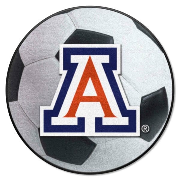 Arizona Wildcats Soccer Ball Rug 27in. Diameter 1 scaled