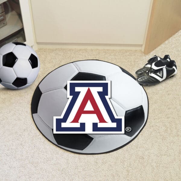 Arizona Wildcats Soccer Ball Rug - 27in. Diameter