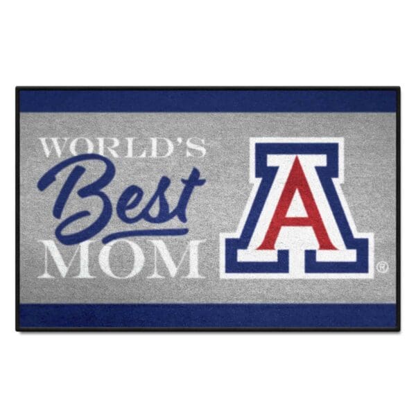 Arizona Wildcats Worlds Best Mom Starter Mat Accent Rug 19in. x 30in 1 scaled