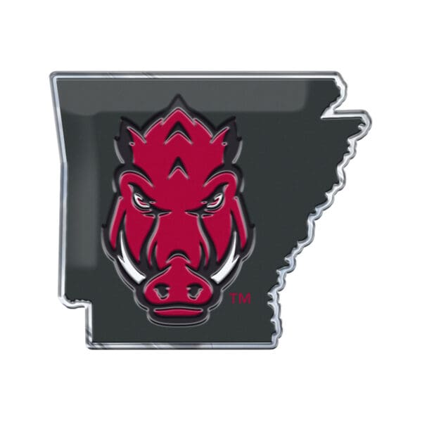 Arkansas Razorbacks Team State Aluminum Embossed Emblem 1