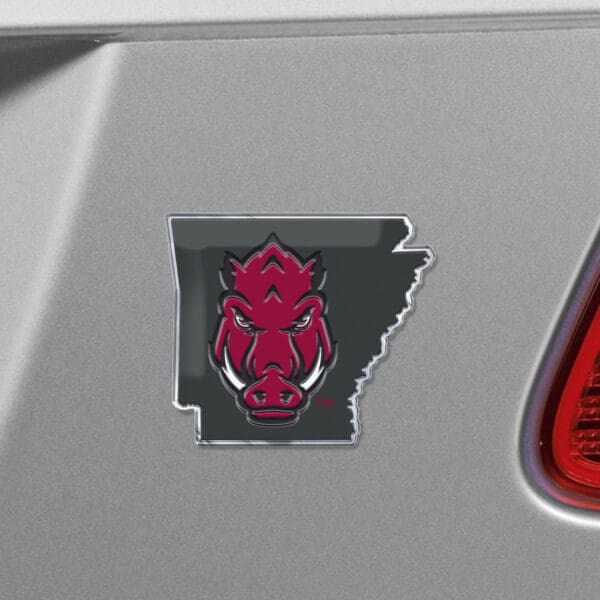 Arkansas Razorbacks Team State Aluminum Embossed Emblem