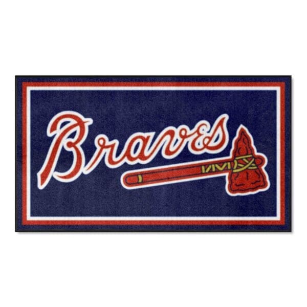 Atlanta Braves 3ft. x 5ft. Plush Area Rug Braves Logo 1 scaled