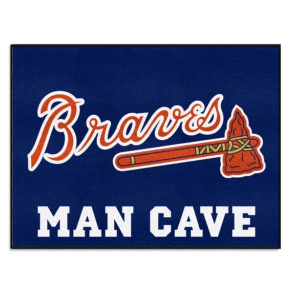 Atlanta Braves Braves Script Logo Man Cave All Star Rug 34 in. x 42.5 in 1 scaled