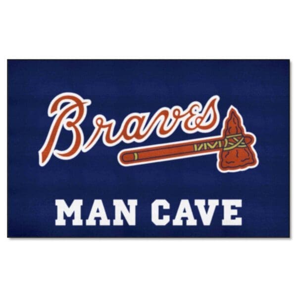 Atlanta Braves Braves Script Logo Man Cave Ulti Mat Rug 5ft. x 8ft 1 scaled