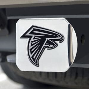 Atlanta Falcons Chrome Metal Hitch Cover with Chrome Metal 3D Emblem