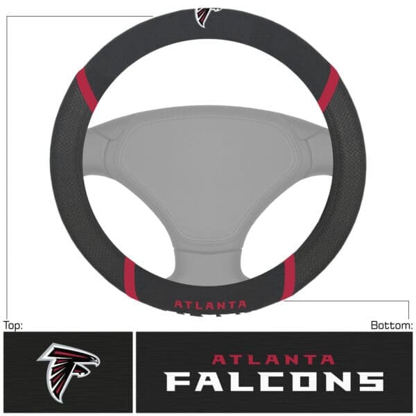 Atlanta Falcons Embroidered Steering Wheel Cover 1