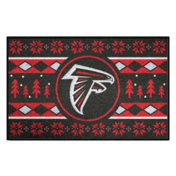Atlanta Falcons Holiday Sweater Starter Mat Accent Rug 19in. x 30in 1 scaled