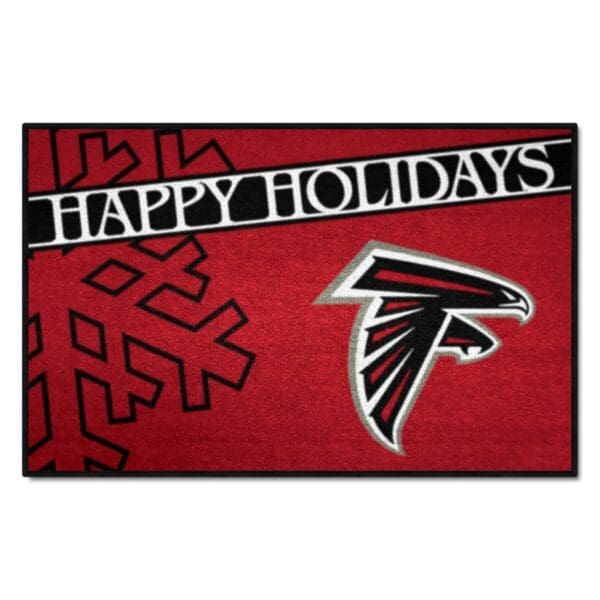 Atlanta Falcons Starter Mat Accent Rug 19in. x 30in. Happy Holidays Starter Mat 1 scaled