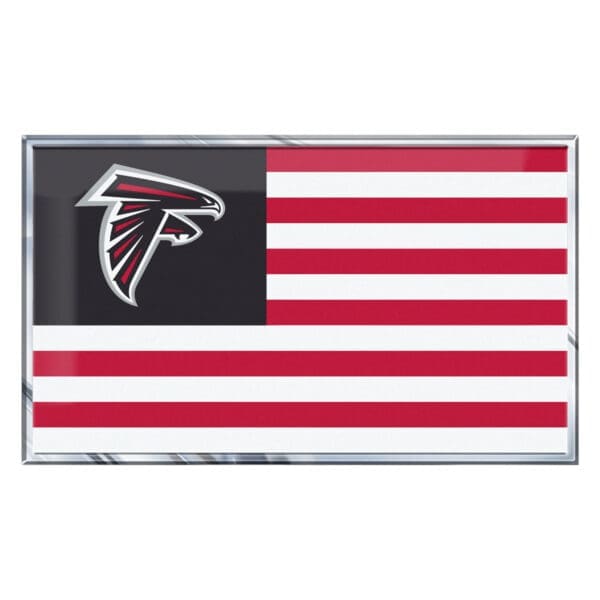 Atlanta Falcons State Flag Aluminum Embossed Emblem 1